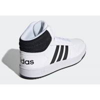 Зимние кроссовки Adidas Hoops 2.0 высокие белые